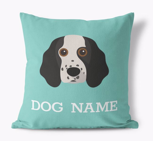 {dogsName}'s Icon: Personalised {breedFullName} Canvas Cushion